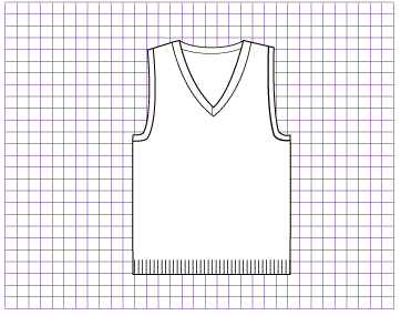 Shale V-Neck Pullover Vest - Dynamic Pattern