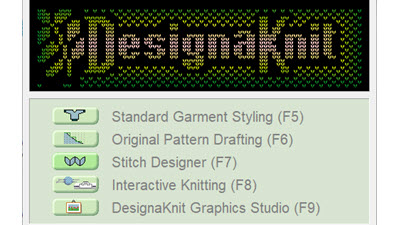 DesignaKnit and manual machines (LK-150, TH160, KX350) DesignaKnit start screen for machine knitting software