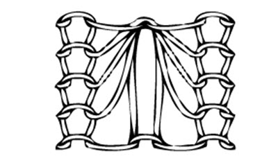 Tuck stitch construction diagram showing yarn path