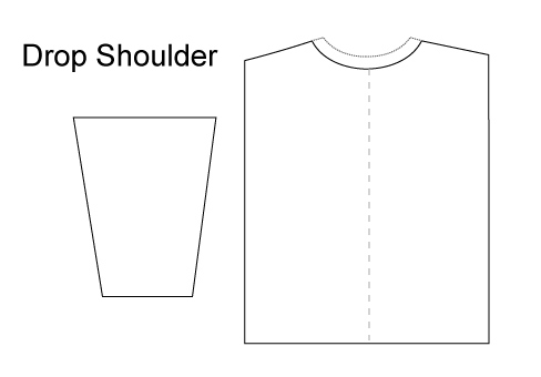 The drop shoulder sweater is the easiest and fastest style to knit. With minimal shaping, it's often recommended for beginner knitters. It's perfect if you are doing a lot of hand manipulation, adding complicated stitch patterns or color work, or using the g-carriage.<br>
This style is very common in ready-to-wear because it can easily fit a wide range of sizes.