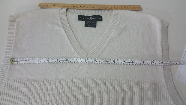Measure from seam to seam.