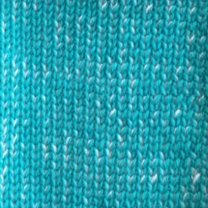 2 yarns of equal weight - plated - White in #2 slot - Teal in #1 slot Knit side