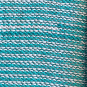 2 strands of equal weight "held together" in the same yarn feeder slot Purl side