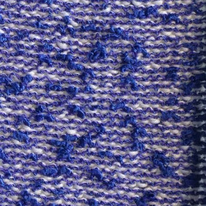 Textured yarn + Plain yarn White in #2 Feeder Slot Purl side