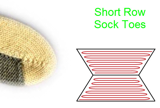 Short row toes