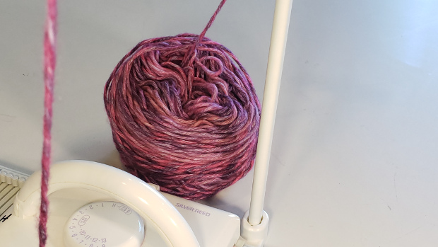 Center-pull ball from yarn manufacturer