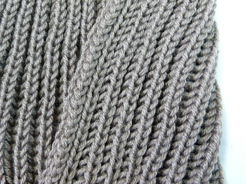 Fisherman Rib technique in machine knitting