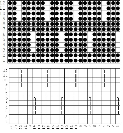 example tuck stitch punchcard