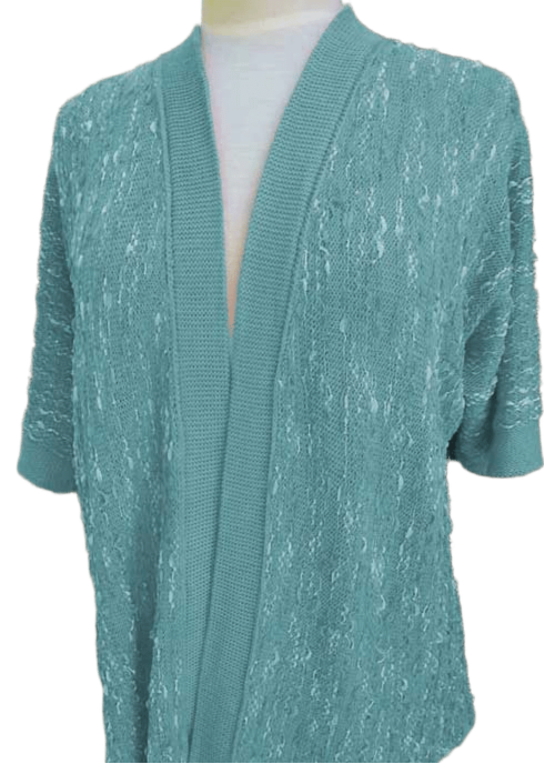 Finished sideways cardigan by Sue.